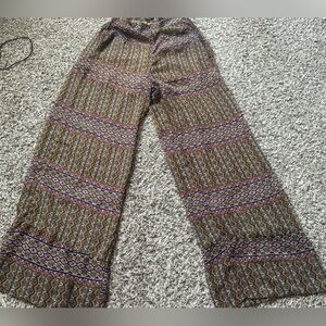 Papaya Palazzo Wide Leg Multicolor Geometric Pants